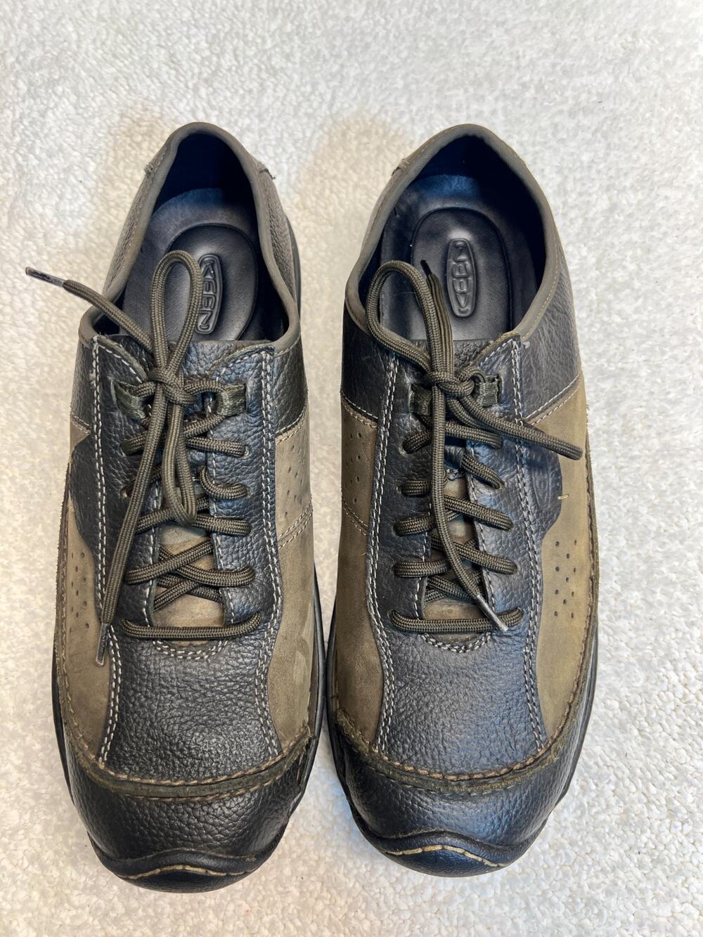 Keen Mens Shoes Leather Heavy Duty Green/Black, Sz 11.5